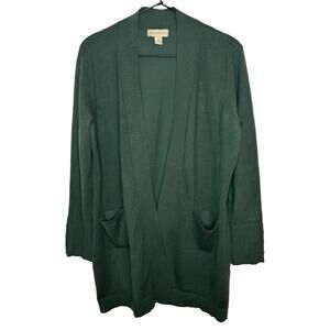 Appleseed's Women's Sz M Emerald Open Front Cardigan (1898)